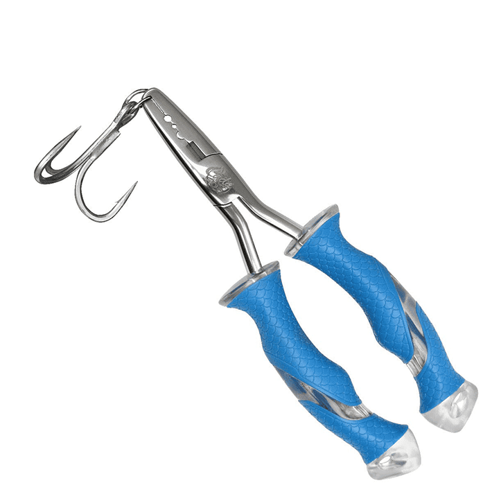 Split Ring Pliers 5'' - Stainless Steel - Blue PVC Grip - No More Broken