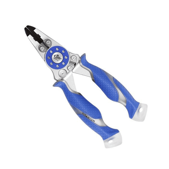 Cuda 9-Inch Pistol Grip Needle Nose Fishing Pliers with Integrated Crimper  and Titanium, Fluorocarbon and Mono Cutters, Blue, (18096) : Sports &  Outdoors 